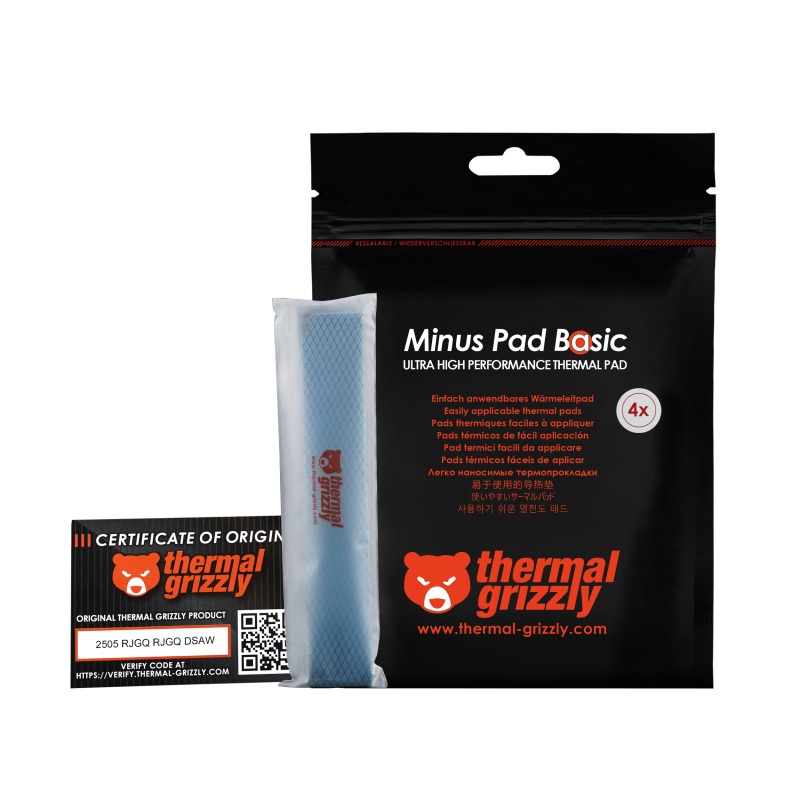 Thermal Pad Minus Pad Basic Thermal Grizzly - 120x20x2 mm 4pcs