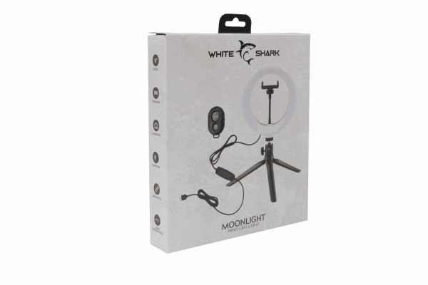 White Shark Ring LED Light RL-08 Moonlight