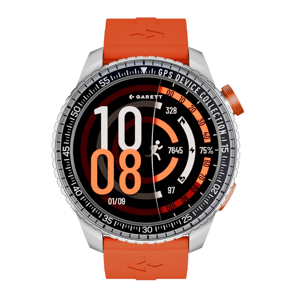 Smartwatch Garett Compass GPS Orange/Silver