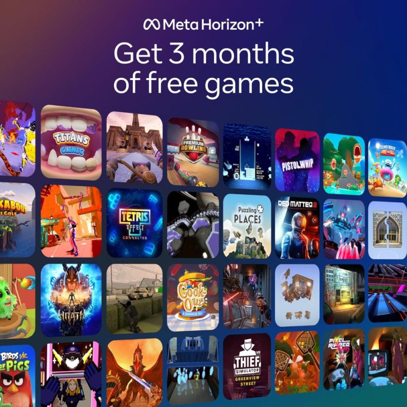 Virtual Reality Headset Meta Quest 3S 128GB w/Two Controllers Gaming 3-Month Meta Horizon+