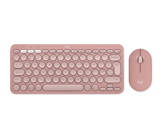Keyboard Logitech Wireless Pebble 2 Combo w/Mouse Pink