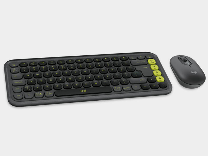 Keyboard Logitech Wireless POP Icon Combo w/Mouse Graphite/Green