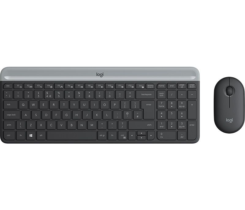 Keyboard Logitech Wireless Desktop MK470 w/Mouse Slim Graphite