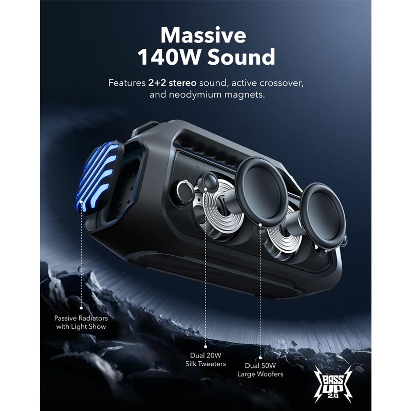 Speaker Anker Bluetooth Soundcore Boom 2 Plus 140W IPX7 Waterproof