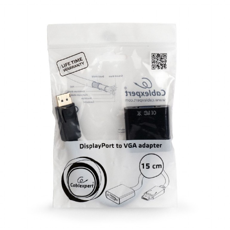 Display Port to VGA Adapter Gembird Black