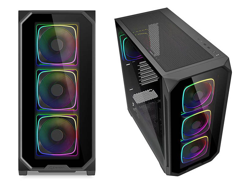 ATX Midi Tower Case Sharkoon AK5G Black ARGB w/2xUSB 3.0, Type-C USB 3.2, 4x 120mm Fans