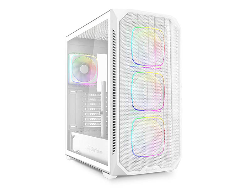 ATX Midi Tower Case Sharkoon AK5M White ARGB w/2xUSB 3.0, Type-C USB 3.2, 4x 120mm Fans