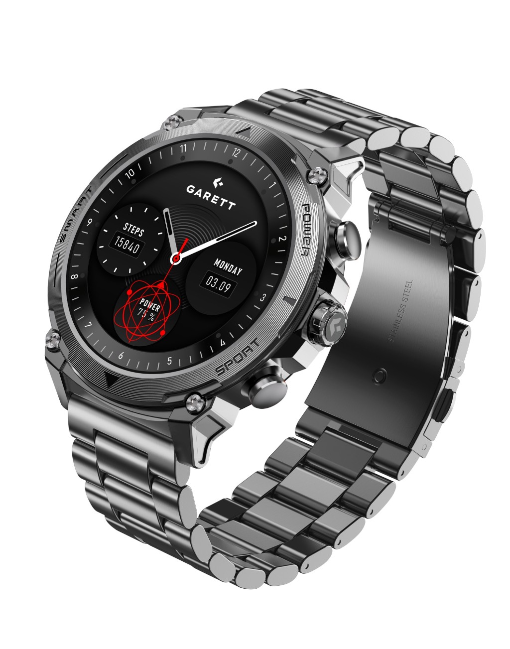 Smartwatch Garett Atom Silver Steel