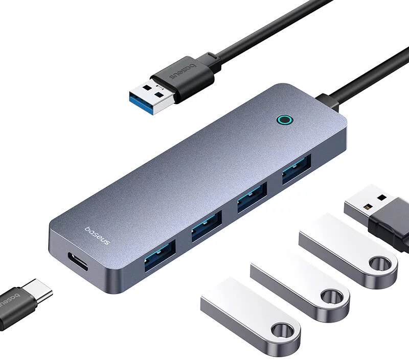 USB HUB 3.0 4-Port Baseus UltraJoy Space Gray