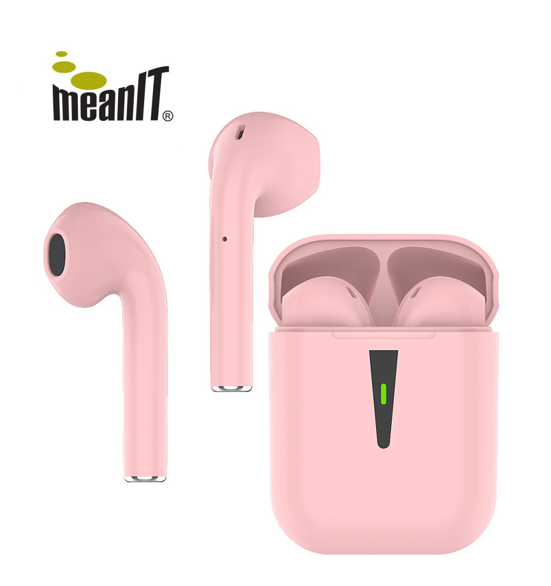 Earphones MeanIT B200 TWS Bluetooth w/Microphone Pink