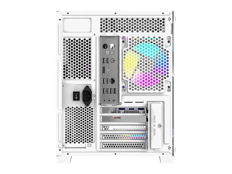 ATX Micro Tower Case DarkFlash B275 PRO White w/USB 3.0, USB 2.0, 6x 120mm LED Fans