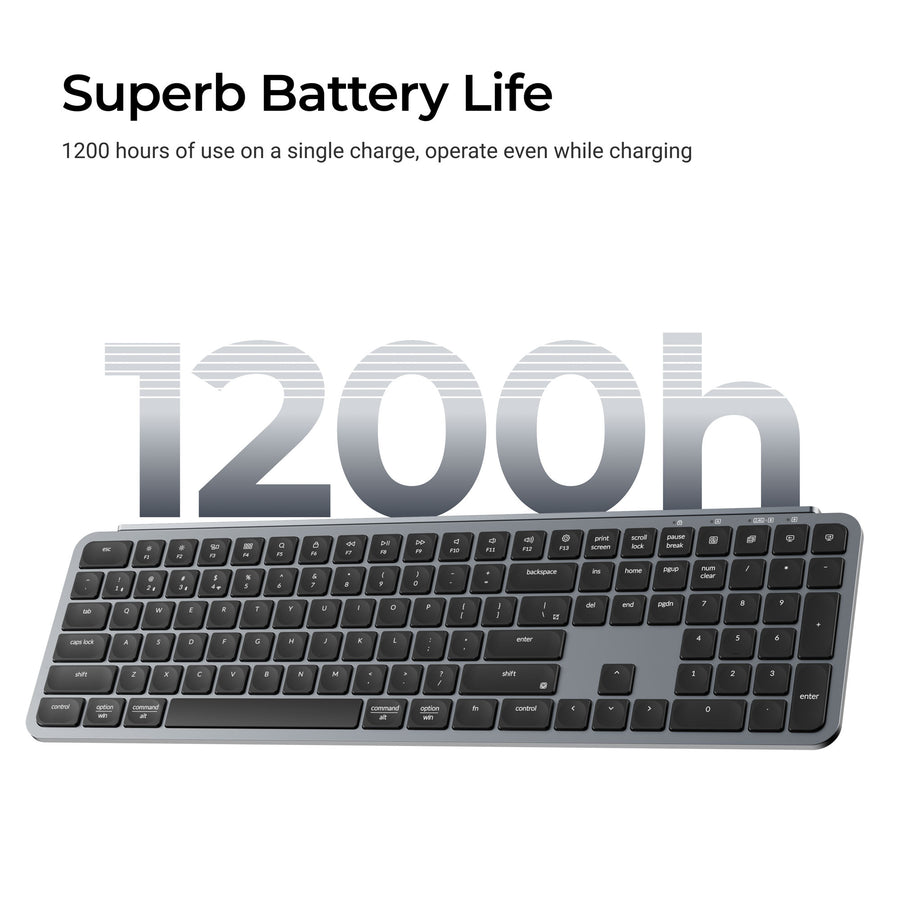 Keyboard Keychron B6 Pro Full-Size Ultra-Slim Wireless - Space Gray