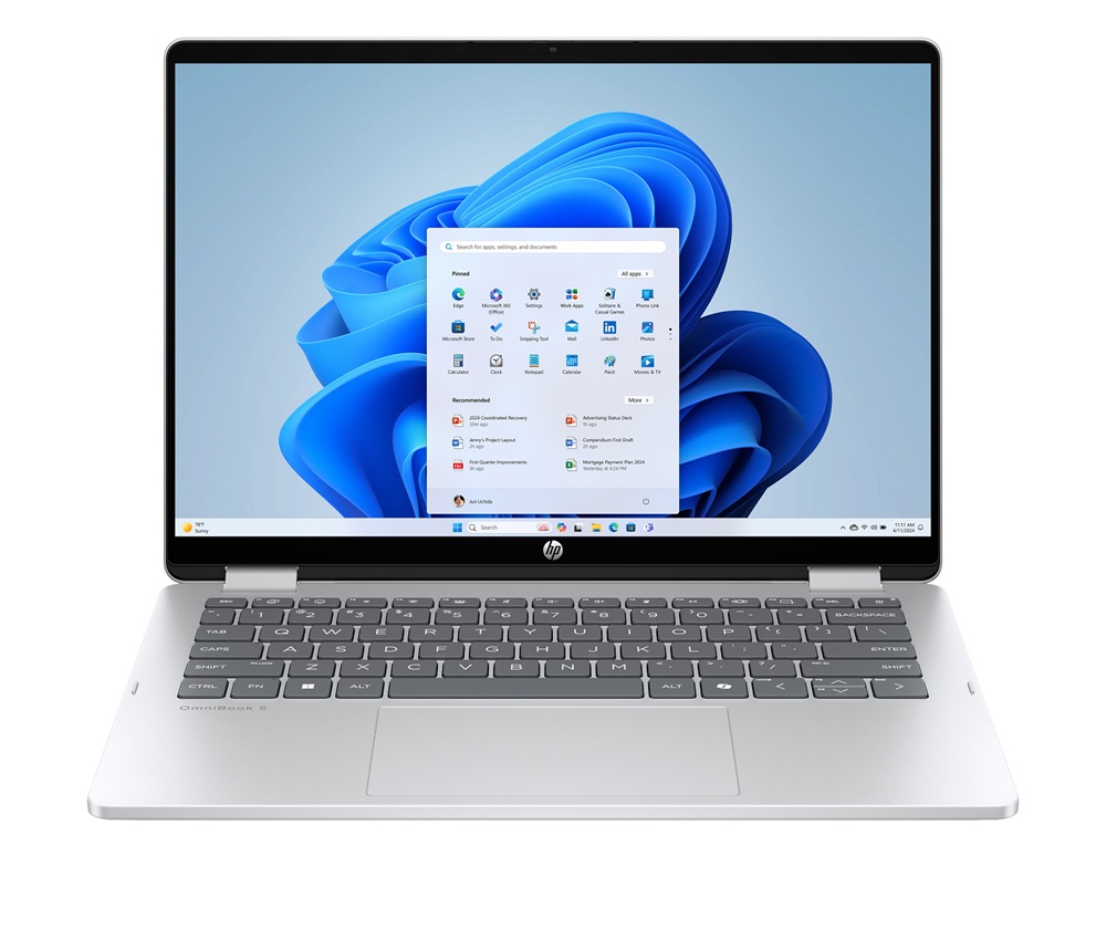 Notebook HP OmniBook 5 Flip 2in1 Core 7 150U/16GB/512GB /14" FHD Touch/Backlit Kb/Win11/Silver