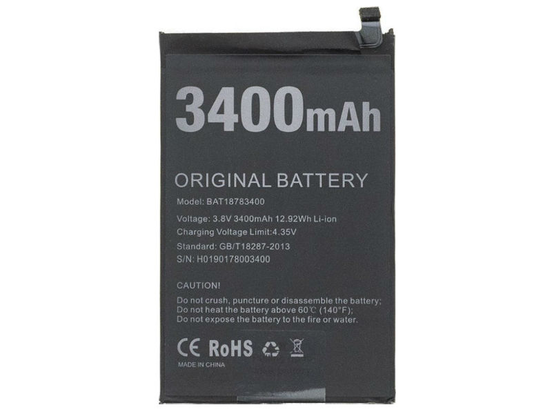Li-ion Battery DOOGEE X90 - Internal