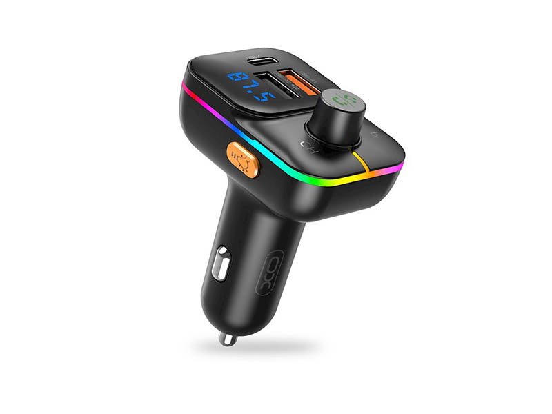 Wireless Bluetooth FM Transmitter XO BCC09 Hands Free/Dual Charger w/LCD Display RGB