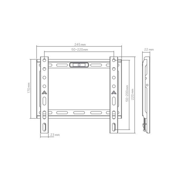 TV Wall Mount SBOX BL-3722F 13"- 43" Fixed