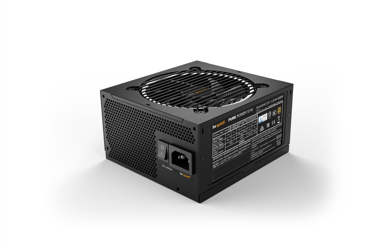 PSU 1200W BE Quiet! Pure Power 12 80+ Gold Full Modular, PCIe Gen 5.1 Ready 12VHPWR