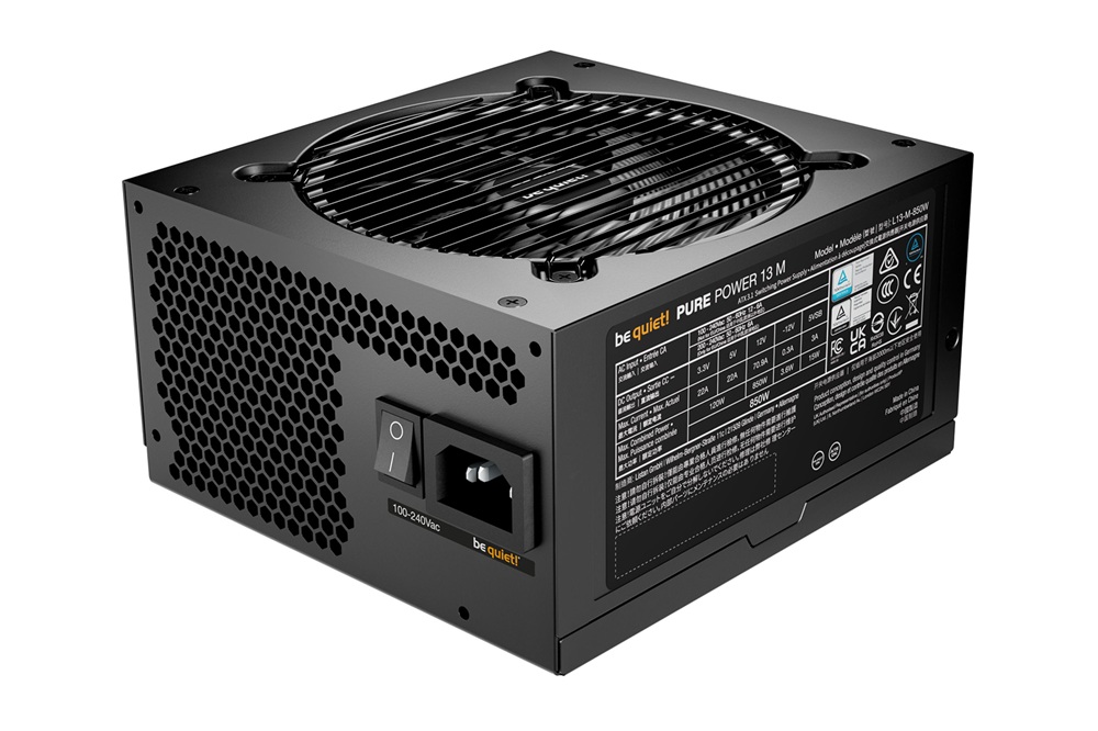 PSU 850W BE Quiet! Pure Power 13 M 80+ Gold Full Modular, PCIe Gen 5.1 Ready 12VHPWR