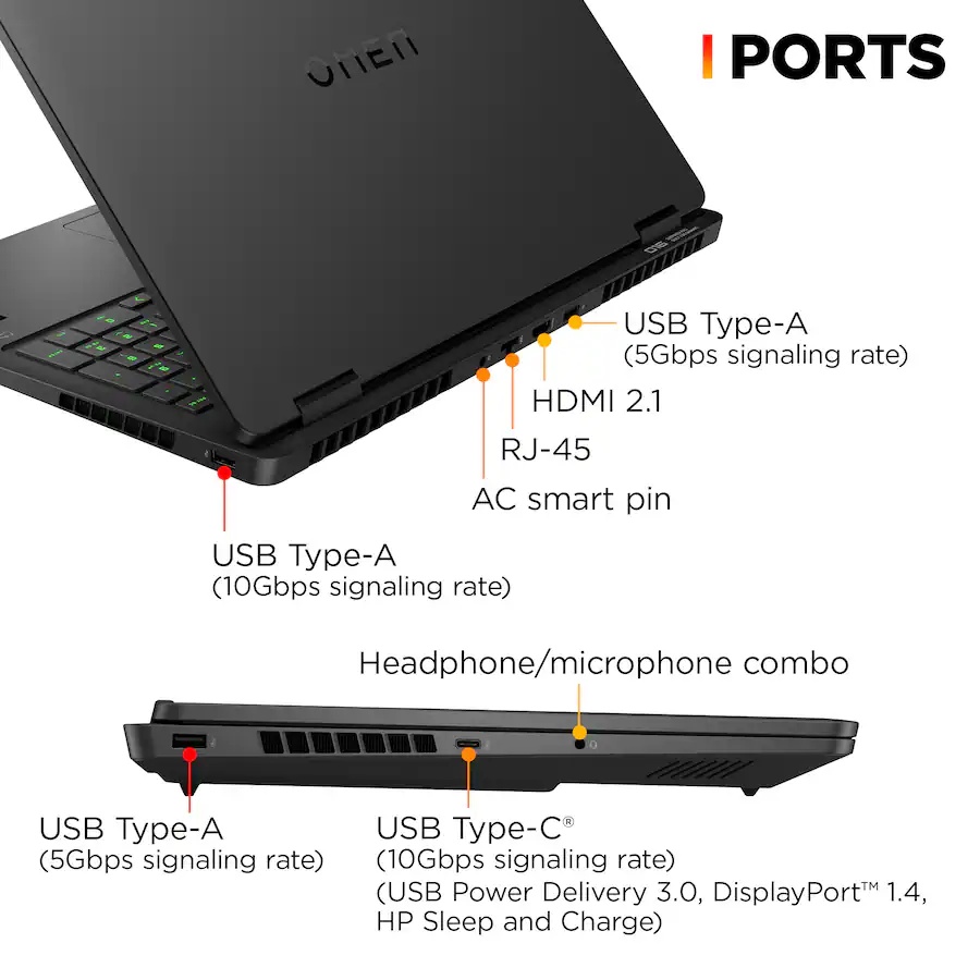 Notebook HP Omen Gaming Ultra 7 255HX/16GB/1TB/RTX 5060 8GB/16" 144Hz/Win11