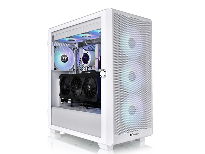 ATX Mid Tower Case Thermaltake S250 TG ARGB Snow
