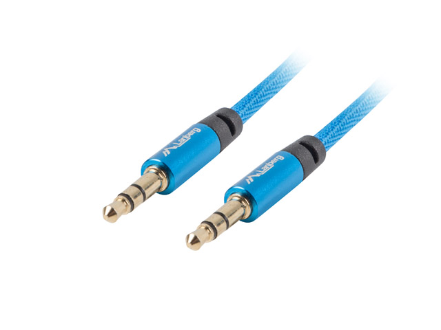 Cable Audio 3,5mm 1m Lanberg Premium Blue