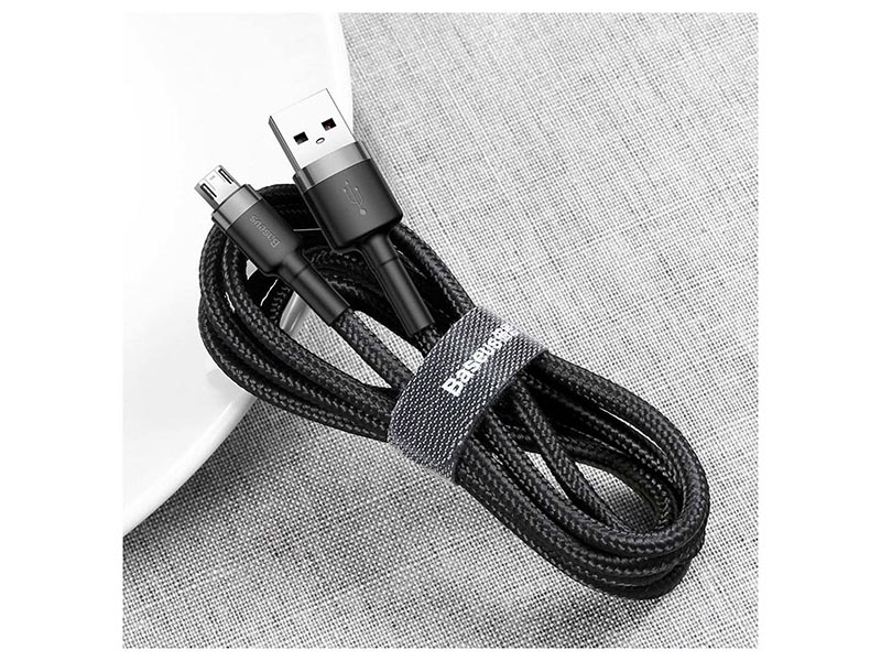 Cable USB 2.0 Type-A to Micro B 1m Baseus Cafule 2.4A Gray/Black