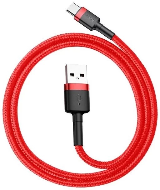 Cable USB 2.0 to Type-C 0.5m Baseus Cafule Series 3A Red