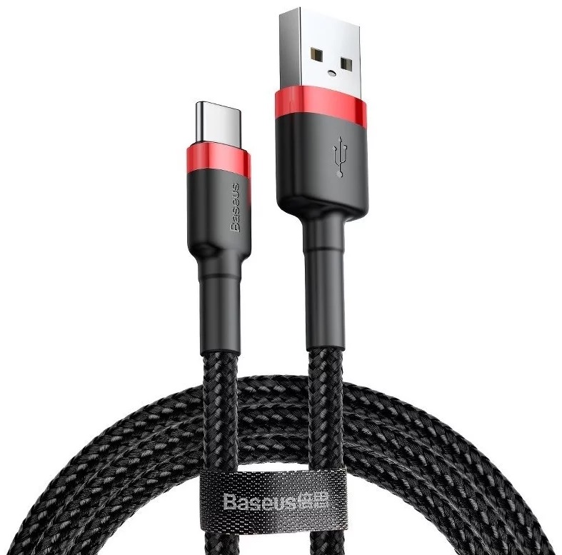 Cable USB 2.0 to Type-C 0.5m Baseus Cafule Series 3A Black