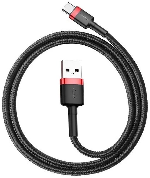Cable USB 2.0 to Type-C 0.5m Baseus Cafule Series 3A Black