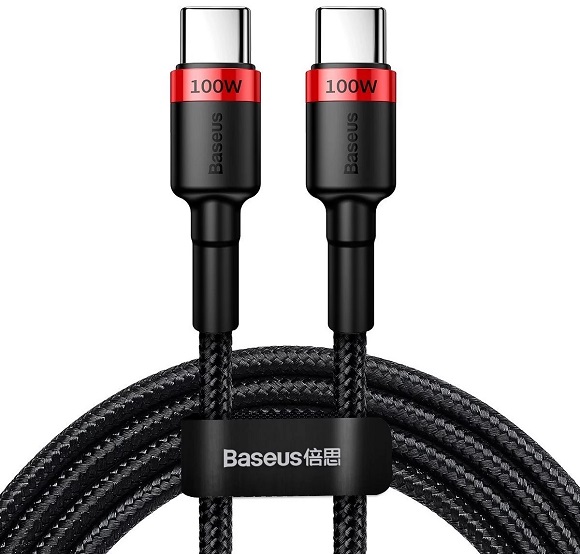 Cable USB 2.0 Type-C to Type-C 2m Baseus Cafule Series PD 100W Black/Red