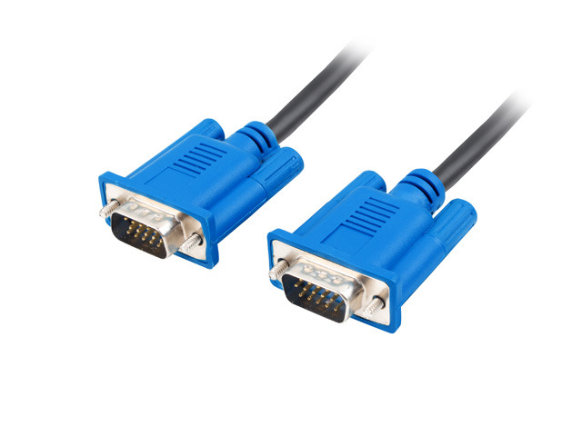 Cable VGA 1.8m Lanberg Dual Shielded 2*Ferrite Core Black/Blue