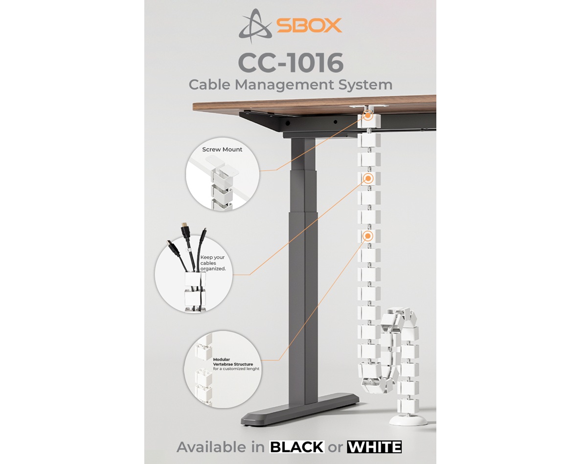 Cable Management System SBOX CC-1016 White