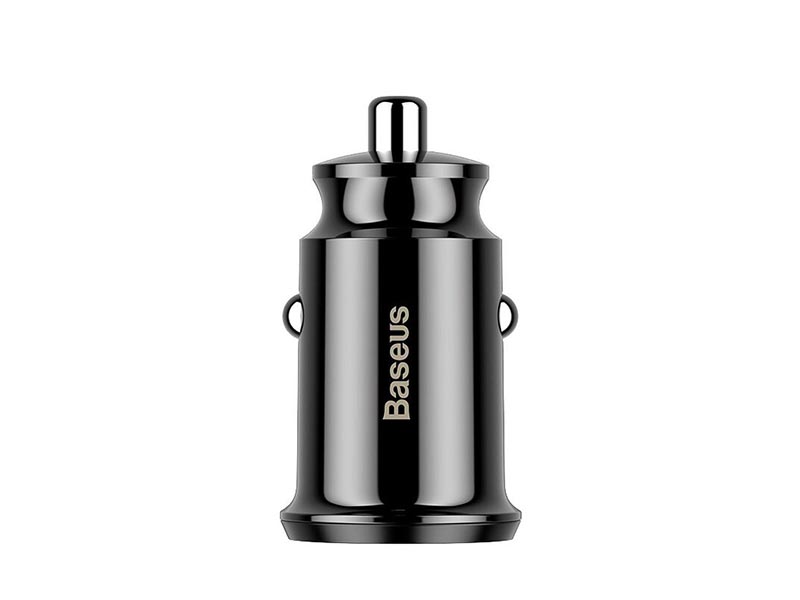 USB Universal Car Charger Baseus Grain 2xUSB Type-A 3.1A Black