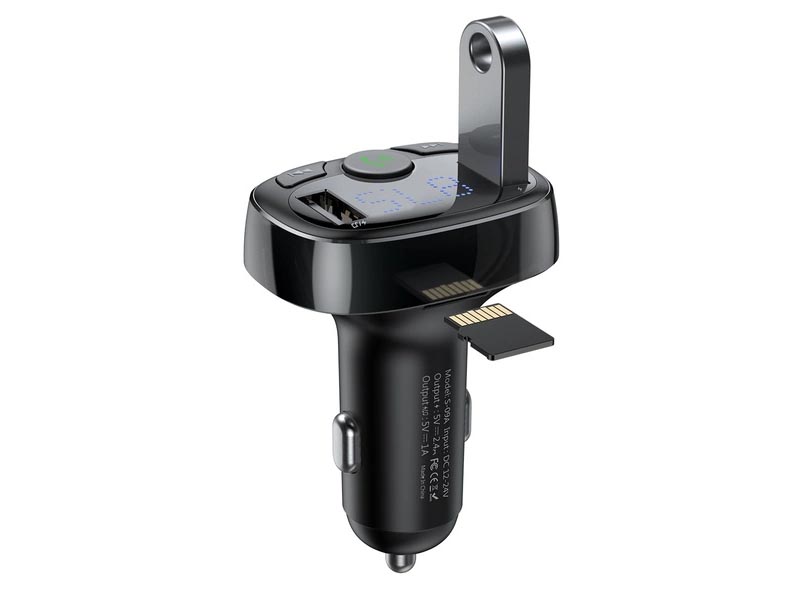 Wireless Bluetooth FM Transmitter Baseus S-09A Hands Free/Dual Charger w/LCD Display, SD Card