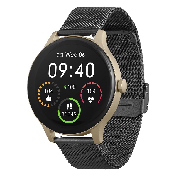 Smartwatch Garett Classy Gold Black Steel