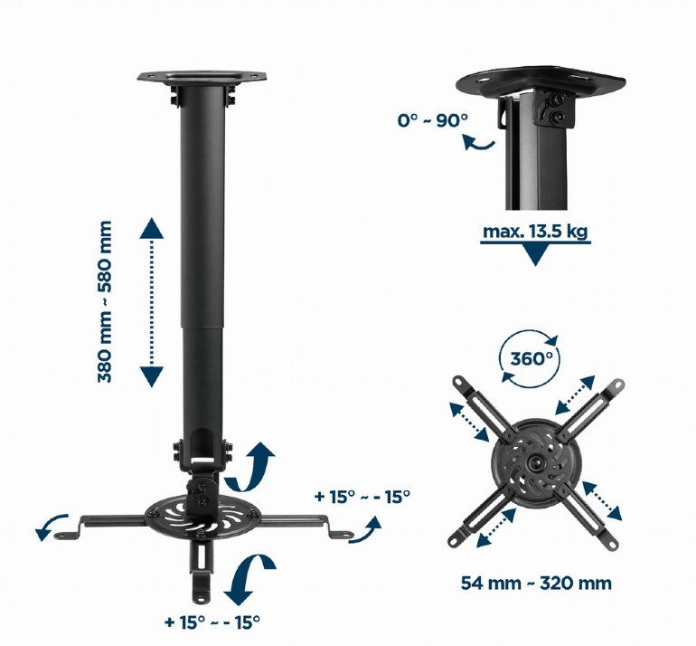 Projector Ceiling Mount Gembird CM-B-01