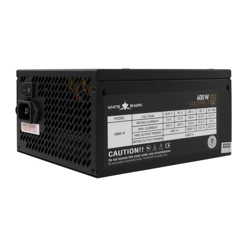 PSU 600W White Shark Colonel 3 80Plus Bronze Full Modular