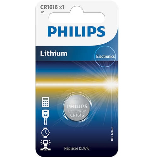 Batteries Philips CR1616 3V 1pack Lithium