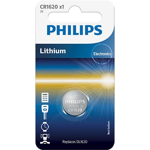 Batteries Philips CR1620 3V 1pack Lithium