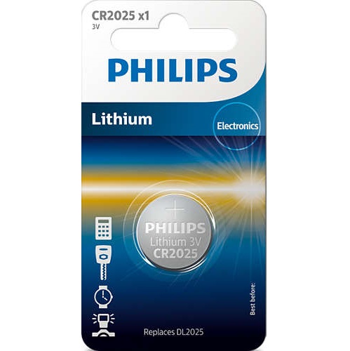Batteries Philips CR2025 3V 1pack Lithium
