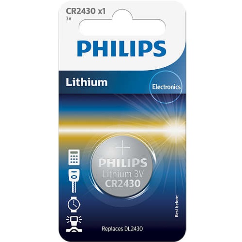 Batteries Philips CR2430 3V 1pack Lithium