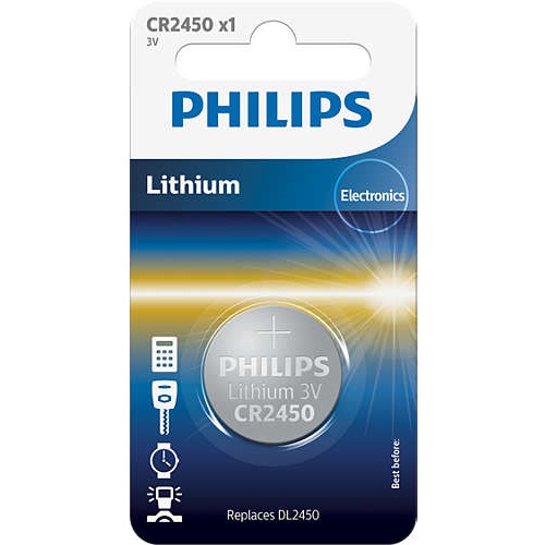 Batteries Philips CR2450 3V 1pack Lithium