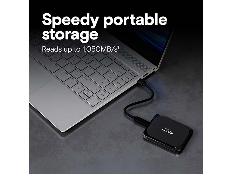 SSD External Crucial X9 1TB USB 3.2 1050MB/s Black
