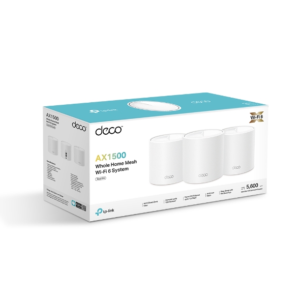 TP-Link Wireless AX MESH Deco X1500 1500Mbps Dual Band Router 3-Pack