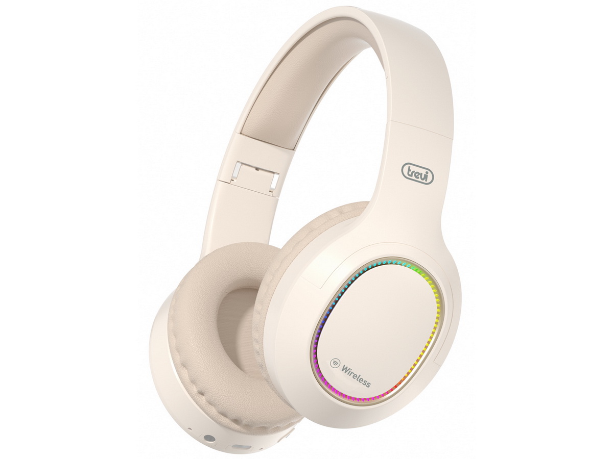 Headphones Trevi DJ 12E60 Bluetooth w/Mic LED Cream