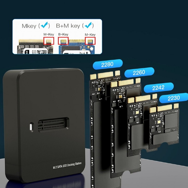 USB 3.1 Docking Station Gembird Type C M.2 Sata/ NVME