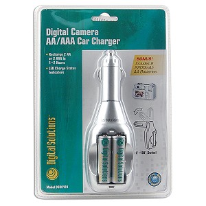 Battery Charger Car Dig. Solutions +2AA 2200mAh