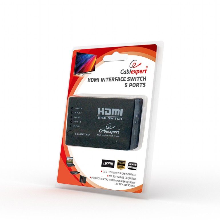 HDMI Interface Switch 5 Port v1.4 3D w/ Remote