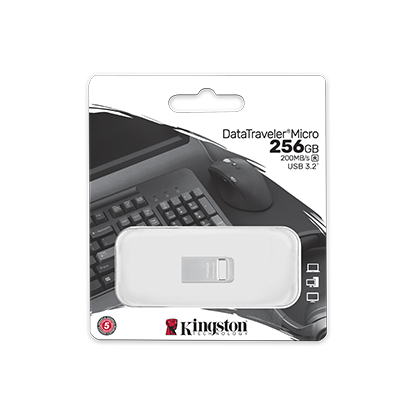USB Drive 256GB Kingston DataTraveler Micro Gen2 USB 3.2 Metal