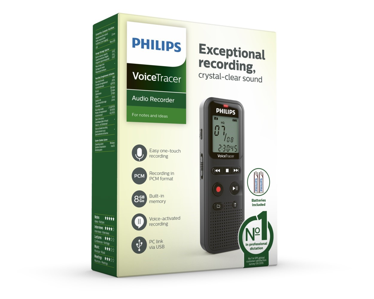 Digital Voice Recorder Philips DVT1160 8GB